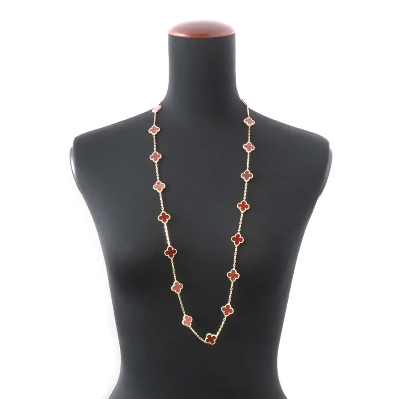 VAN CLEEF & ARPELS VINTAGE ALHAMBRA LONG NECKLACE 20 MOTIFS - Image 3