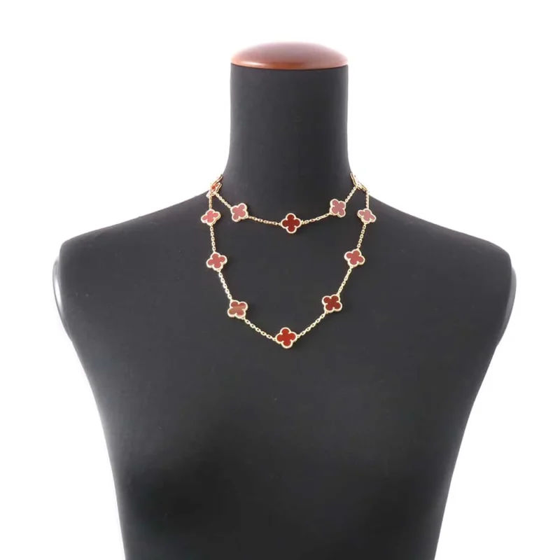VAN CLEEF & ARPELS VINTAGE ALHAMBRA LONG NECKLACE 20 MOTIFS - Image 4