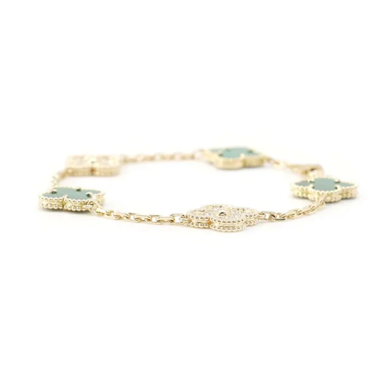 VAN CLEEF & ARPELS VINTAGE ALHAMBRA BRACELET 5 MOTIFS - Image 2