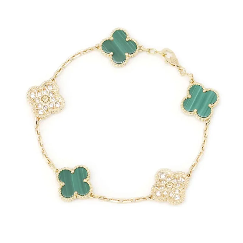 VAN CLEEF & ARPELS VINTAGE ALHAMBRA BRACELET 5 MOTIFS - Image 3