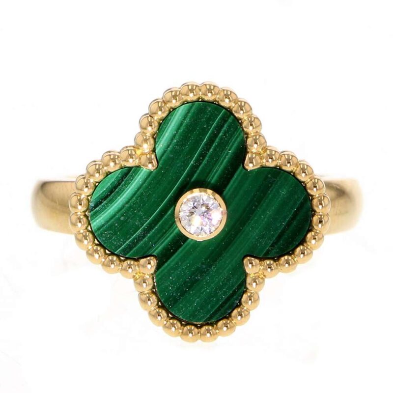 VAN CLEEF & ARPELS VINTAGE ALHAMBRA RING SIZE 49/#9