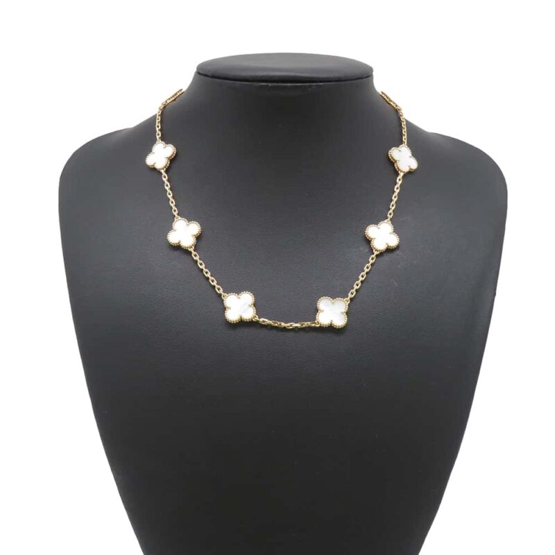 VAN CLEEF & ARPELS VINTAGE ALHAMBRA NECKLACE 10 MOTIFS - Image 3