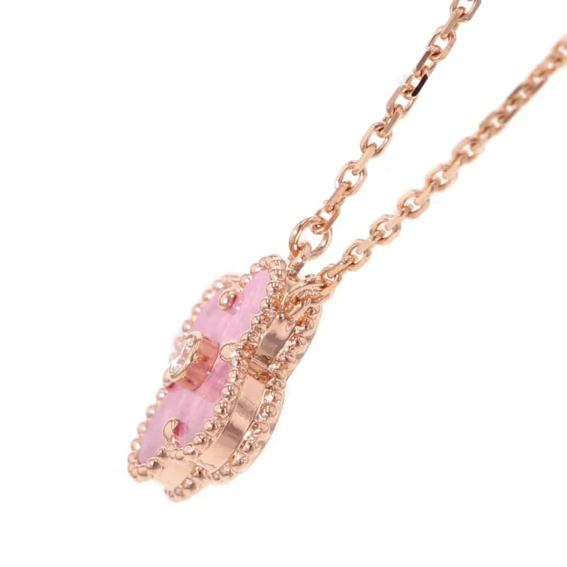 VAN CLEEF & ARPELS VINTAGE ALHAMBRA 1PD NECKLACE 2021 HOLIDAY COLLECTIONVCARP7TD00 18K PINK GOLD - Image 2