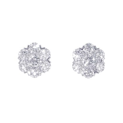 VAN CLEEF & ARPELS FLEURETTE EARRINGSVCARP9X800 18K WHITE GOLD