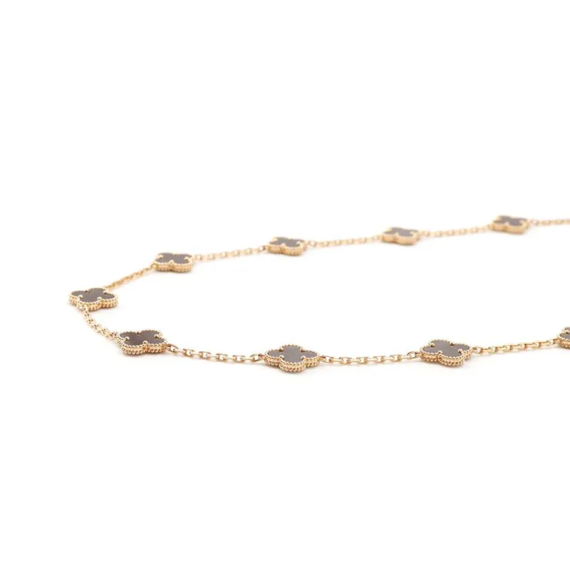 VAN CLEEF & ARPELS VINTAGE ALHAMBRA NECKLACE 20 MOTIFS 2023 HOLIDAY COLLECTION - Image 2