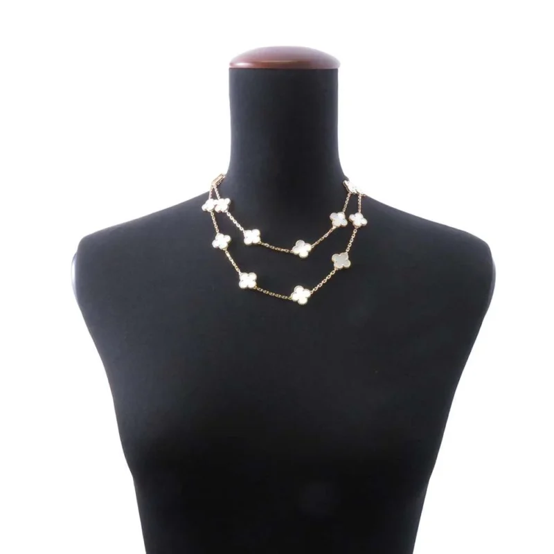 VAN CLEEF & ARPELS VINTAGE ALHAMBRA LONG NECKLACE 20 MOTIFS - Image 5