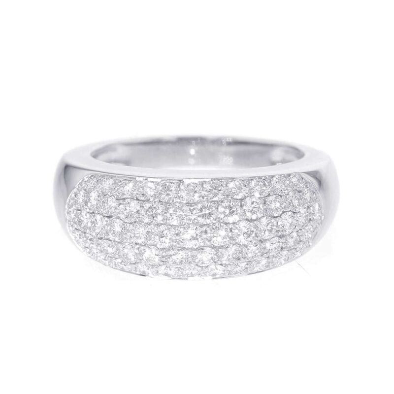 VAN CLEEF & ARPELS EVOLUTION PAVE DIAMOND RING SIZE APPROXIMATELY NO. 16