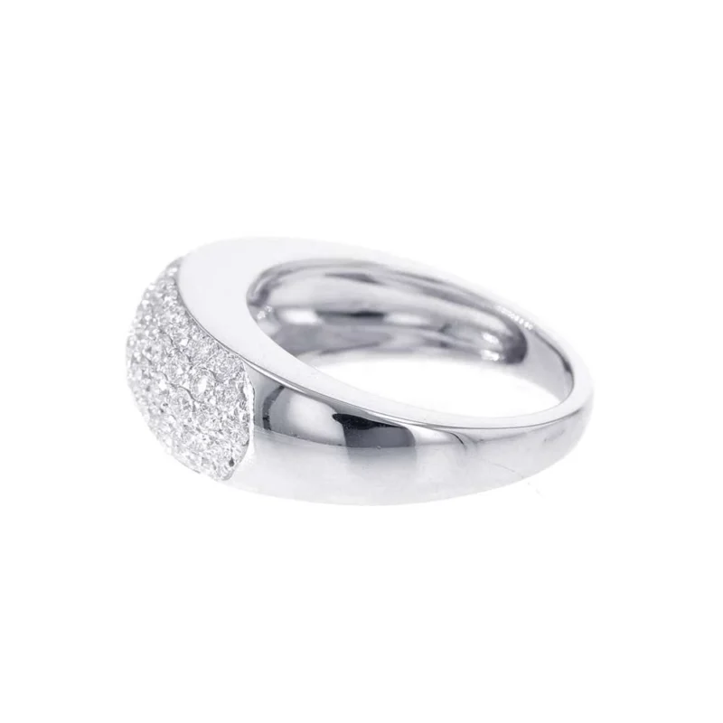 VAN CLEEF & ARPELS EVOLUTION PAVE DIAMOND RING SIZE APPROXIMATELY NO. 16 - Image 2