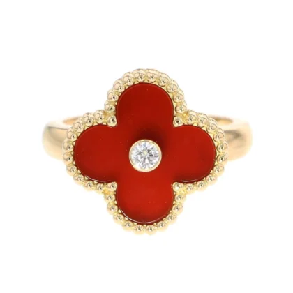 VAN CLEEF & ARPELS VINTAGE ALHAMBRA RING SIZE 49/#9