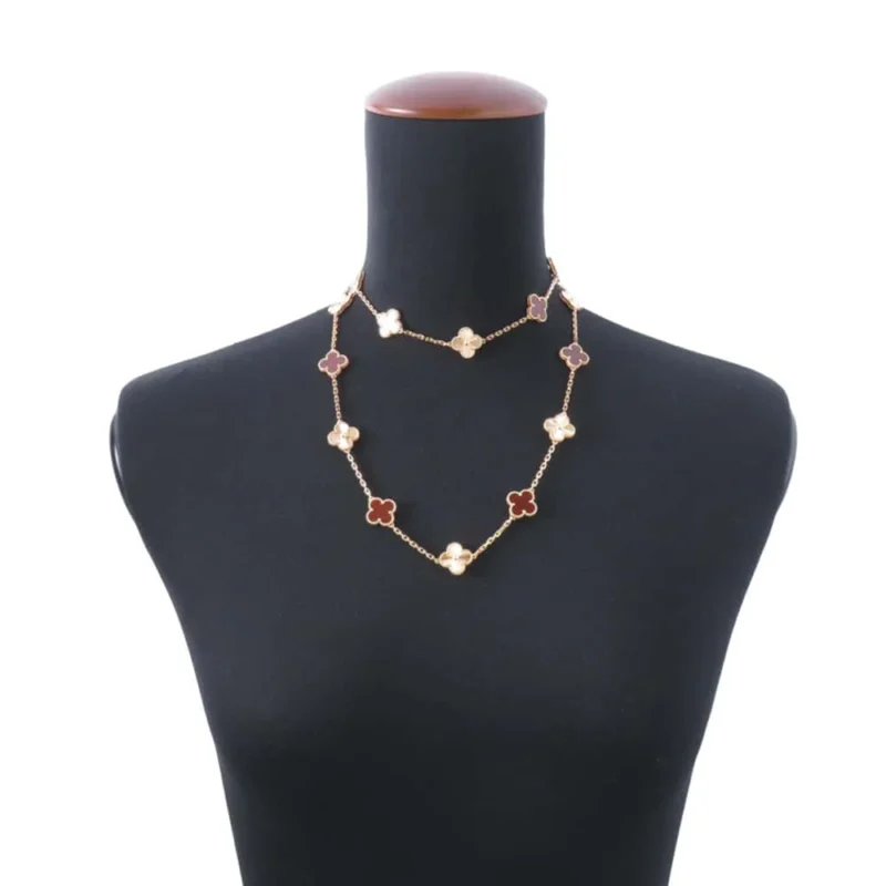 VAN CLEEF & ARPELS VINTAGE ALHAMBRA LONG NECKLACE 20 MOTIFS - Image 3
