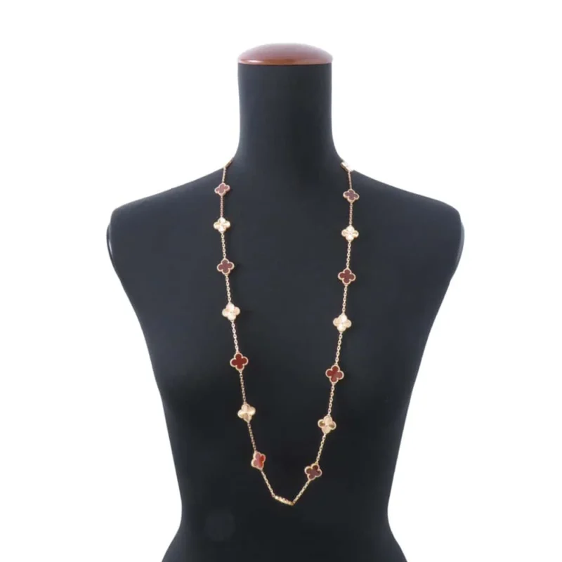 VAN CLEEF & ARPELS VINTAGE ALHAMBRA LONG NECKLACE 20 MOTIFS - Image 4