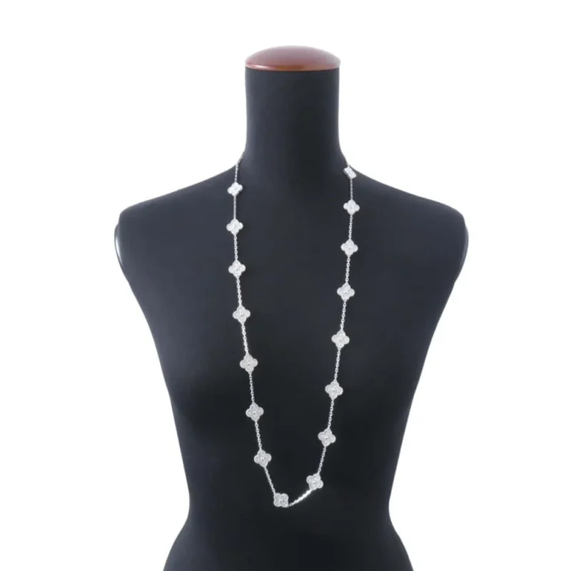 VAN CLEEF & ARPELS VINTAGE ALHAMBRA LONG NECKLACE 20 MOTIFS - Image 5