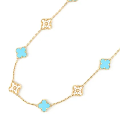 VAN CLEEF & ARPELS VINTAGE ALHAMBRA LONG NECKLACE 20 MOTIFS