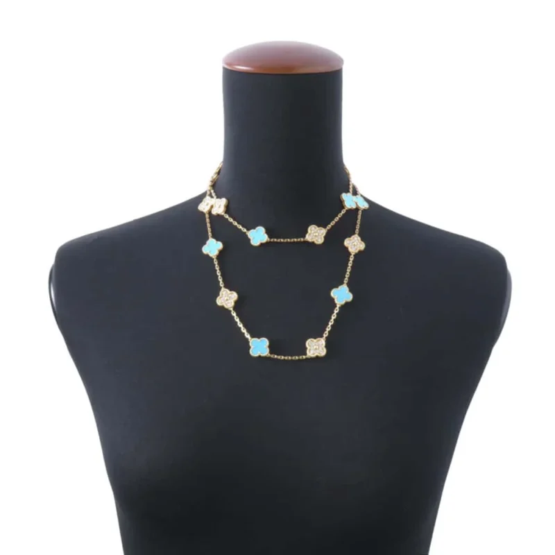VAN CLEEF & ARPELS VINTAGE ALHAMBRA LONG NECKLACE 20 MOTIFS - Image 4
