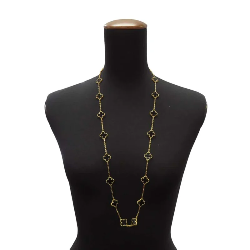 VAN CLEEF & ARPELS VINTAGE ALHAMBRA LONG NECKLACE 20 MOTIFS - Image 3
