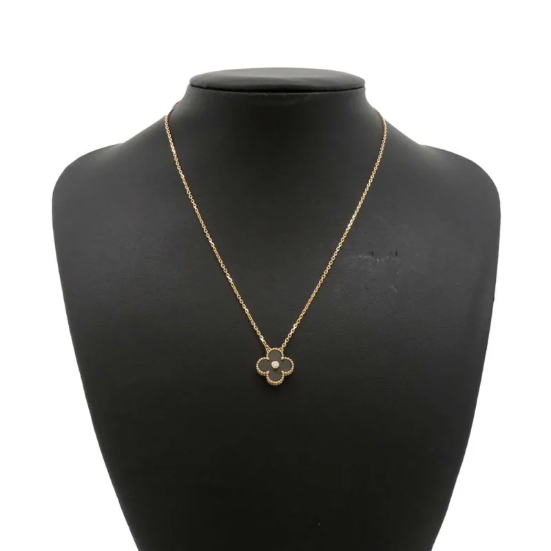 VAN CLEEF & ARPELS VINTAGE ALHAMBRA 1PD NECKLACE 2023 HOLIDAY COLLECTION - Image 4