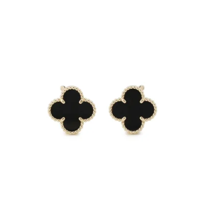 VAN CLEEF & ARPELS VINTAGE ALHAMBRA EARRING ONYX