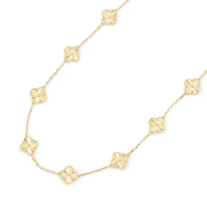 VAN CLEEF & ARPELS VINTAGE ALHAMBRA NECKLACE 10 MOTIFS GUILLOCHE