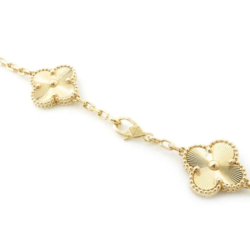 VAN CLEEF & ARPELS VINTAGE ALHAMBRA NECKLACE 10 MOTIFS GUILLOCHE - Image 4