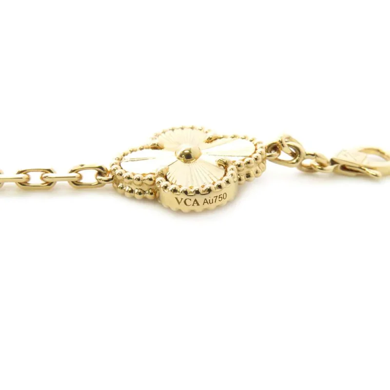 VAN CLEEF & ARPELS VINTAGE ALHAMBRA NECKLACE 10 MOTIFS GUILLOCHE - Image 8