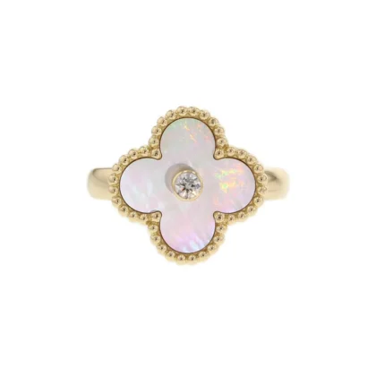 VAN CLEEF & ARPELS VINTAGE ALHAMBRA RING SIZE 49/#9