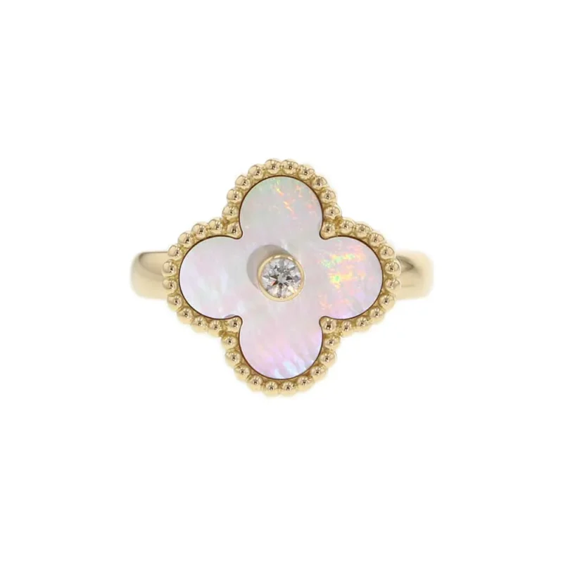 VAN CLEEF & ARPELS VINTAGE ALHAMBRA RING SIZE 49/#9