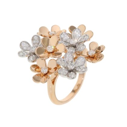 VAN CLEEF & ARPELS FRIVOLE RING 8 FLOWER SIZE 53/#13
