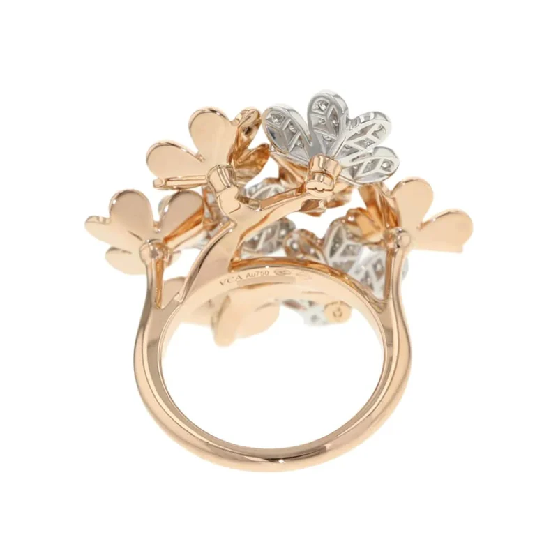 VAN CLEEF & ARPELS FRIVOLE RING 8 FLOWER SIZE 53/#13 - Image 3