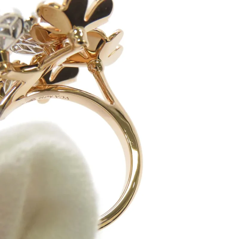 VAN CLEEF & ARPELS FRIVOLE RING 8 FLOWER SIZE 53/#13 - Image 7