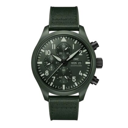 IWC PILOT QUOTE.S CHRONOGRAPH TOP GUN EDITION WOODLAND 44.5MM MENS WATCH GREEN IW389106