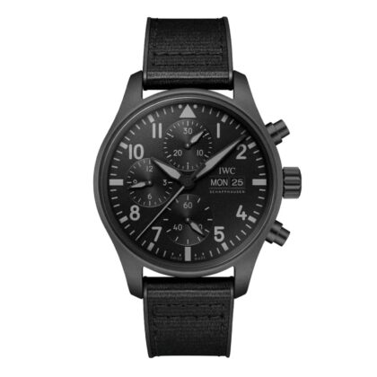 IWC PILOT QUOTE.S CHRONOGRAPH TOP GUN CERATANIUM 41MM MENS WATCH BLACK IW388106