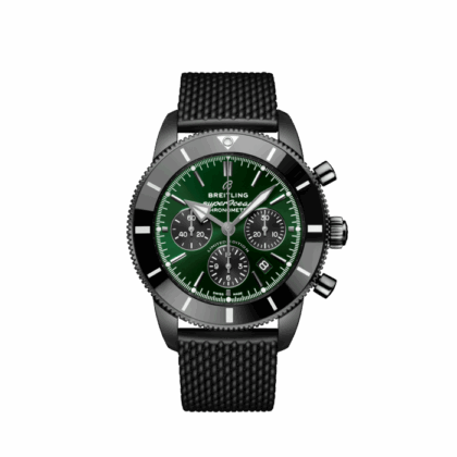 BREITLING SUPEROCEAN HERITAGE B01 CHRONOGRAPH 44 DLC-COATED STAINLESS STEEL GREEN MB01621A1L1S1