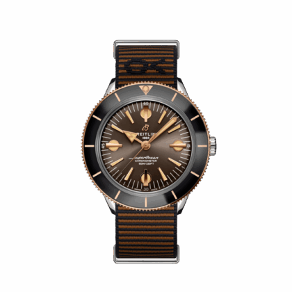 BREITLING SUPEROCEAN HERITAGE 57 OUTERKNOWN LIMITED EDITION STAINLESS STEEL 18K RED GOLD BROWN U103701A1Q1W1