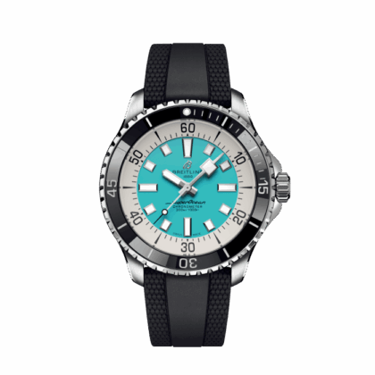 BREITLING SUPEROCEAN AUTOMATIC 44 STAINLESS STEEL TURQUOISE A17376211L2S1