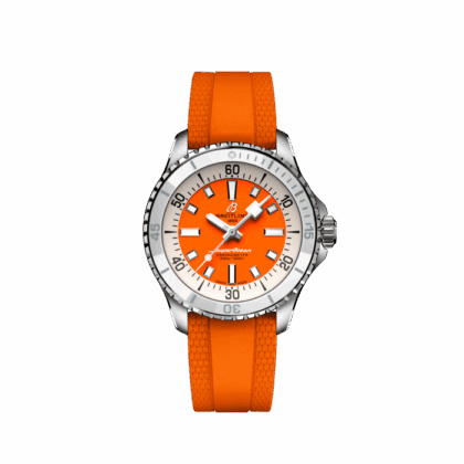BREITLING SUPEROCEAN AUTOMATIC 36 STAINLESS STEEL ORANGE A17377211O1S1