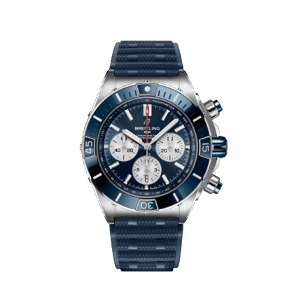 BREITLING SUPER CHRONOMAT B01 44 STAINLESS STEEL BLUE AB0136161C1S1