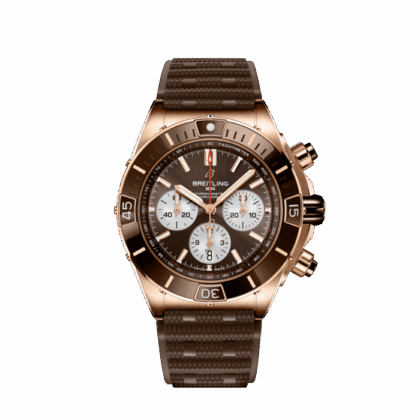 BREITLING SUPER CHRONOMAT B01 44 18K RED GOLD BROWN RB0136E31Q1S1