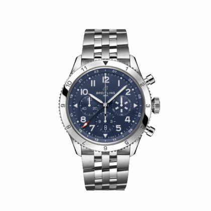 BREITLING SUPER AVI B04 CHRONOGRAPH GMT 46 TRIBUTE TO VOUGHT F4U CORSAIR STAINLESS STEEL BLUE AB04451A1C1A1