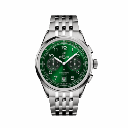 BREITLING PREMIER B01 CHRONOGRAPH 42 STAINLESS STEEL GREEN AB0145371L1A1