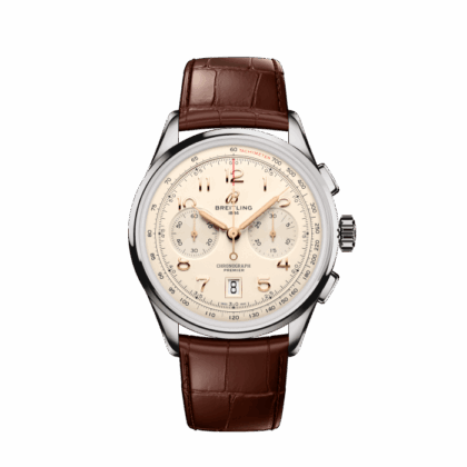 BREITLING PREMIER B01 CHRONOGRAPH 42 STAINLESS STEEL CREAM AB0145211G1P2