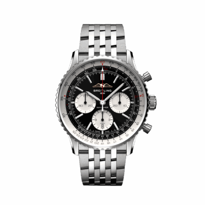 BREITLING NAVITIMER B01 CHRONOGRAPH 43 STAINLESS STEEL BLACK AB0138211B1A1