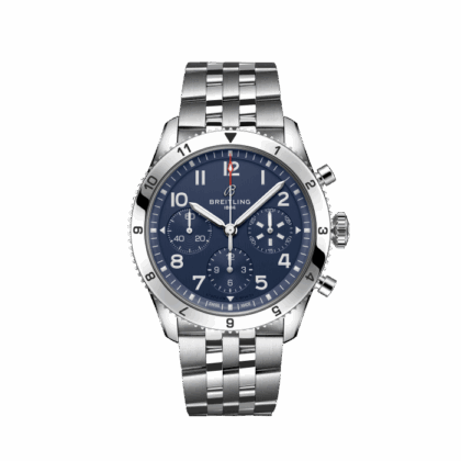 BREITLING CLASSIC AVI CHRONOGRAPH 42 TRIBUTE TO VOUGHT F4U CORSAIR STAINLESS STEEL BLUE A233801A1C1A1