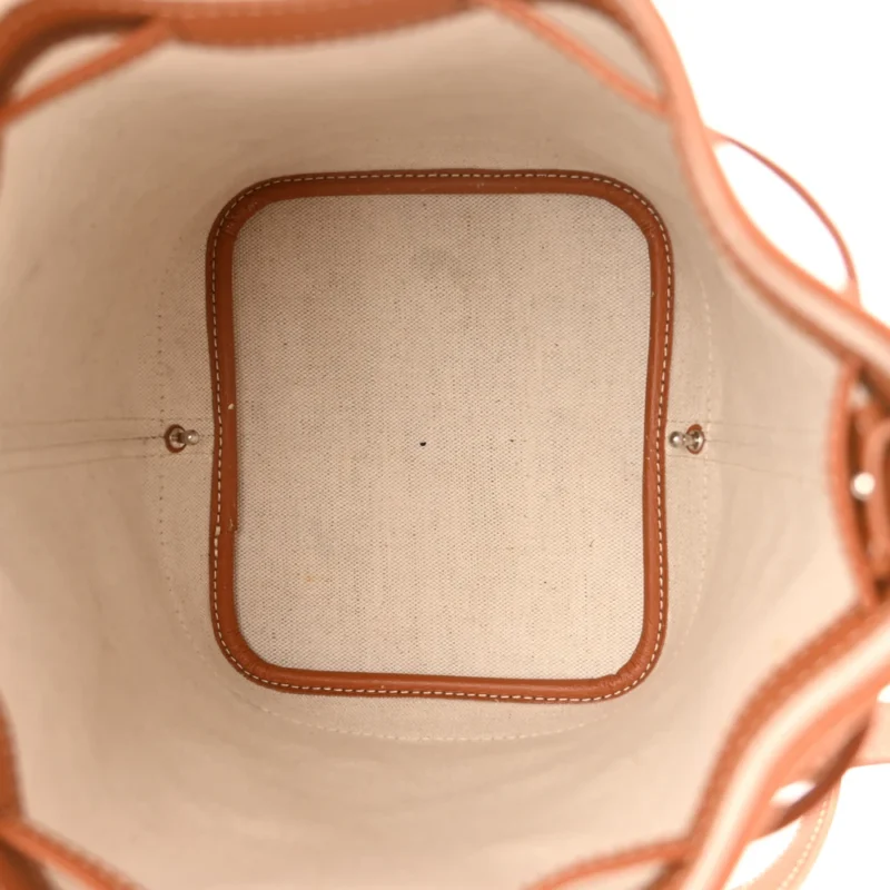 GOYARD PETIT FLOT BUCKET BAG PM BLACK/GOLD GOYARDINE CANVAS - Image 7