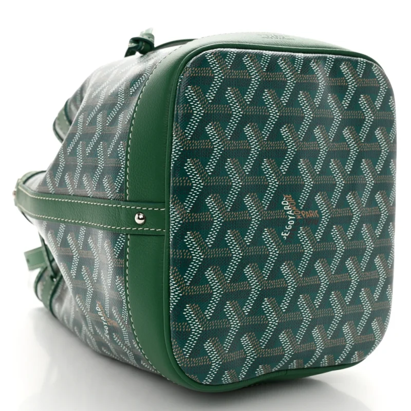 GOYARD PETIT FLOT BUCKET BAG PM GREEN GOYARDINE CANVAS - Image 6