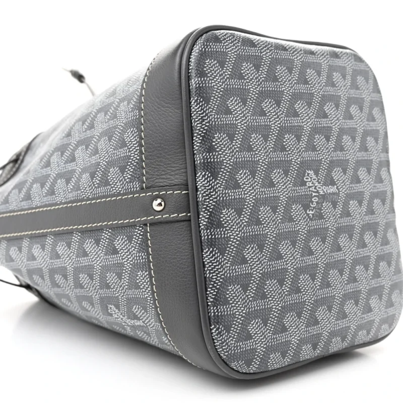 GOYARD PETIT FLOT BUCKET BAG PM GREY GOYARDINE CANVAS - Image 4