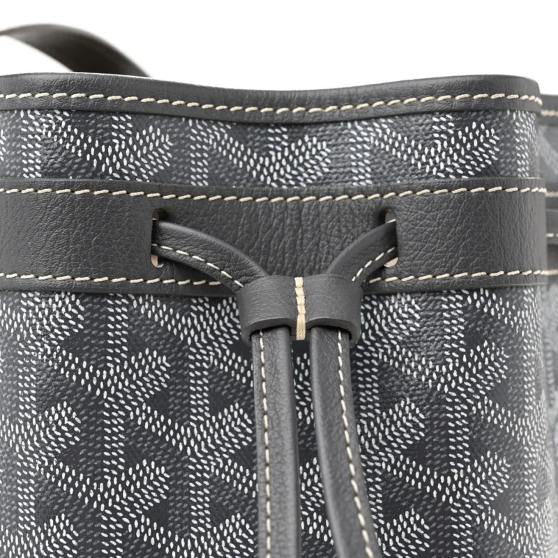GOYARD PETIT FLOT BUCKET BAG PM GREY GOYARDINE CANVAS - Image 8