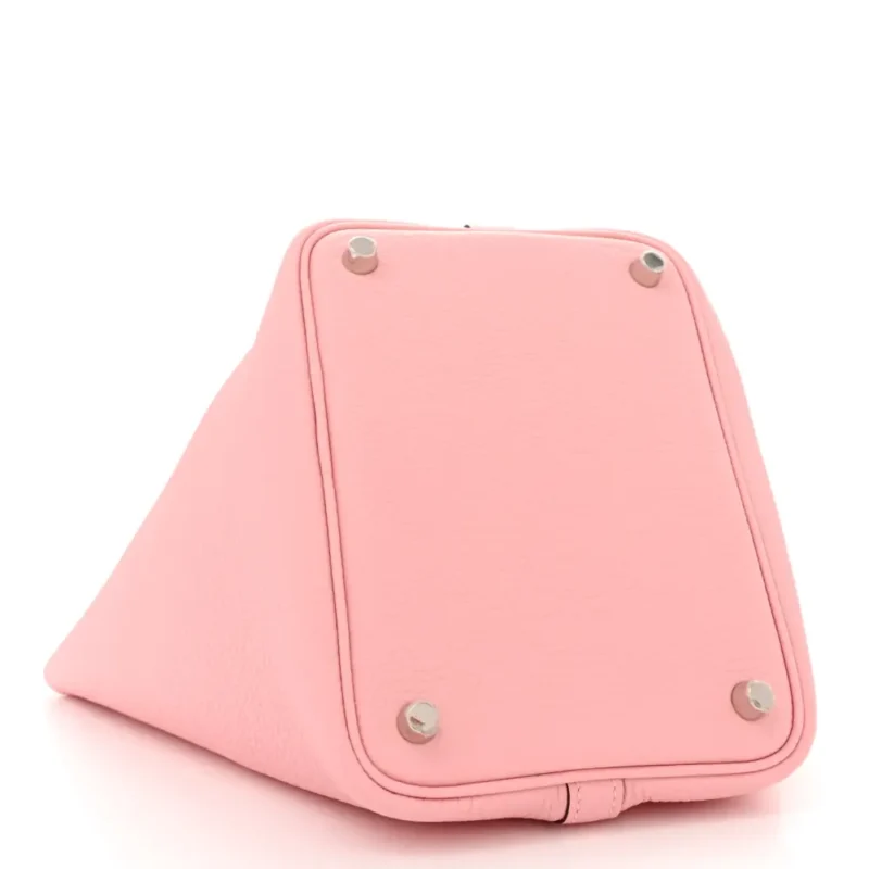 HERM??S PICOTIN LOCK 18 PM ROSE SAKURA TAURILLON CLEMENCE LEATHER PALLADIUM HARDWARE - Image 6