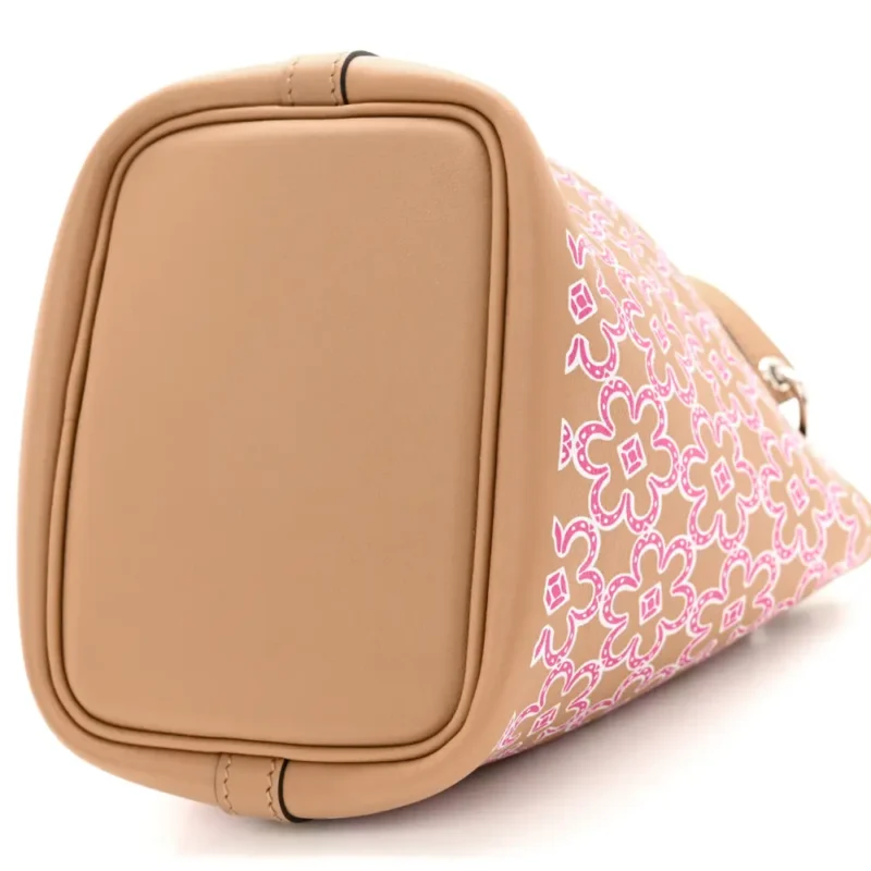 HERM??S MICRO LUCKY DAISY PICOTIN LOCK CHAI/ROSE/WHITE SWIFT LEATHER PALLADIUM SILVER HARDWARE - Image 5