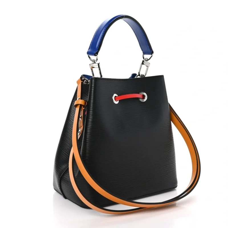 LOUIS VUITTON NEONOE BB BLACK/SAFRAN EPI LEATHER SILVER HARDWARE - Image 3