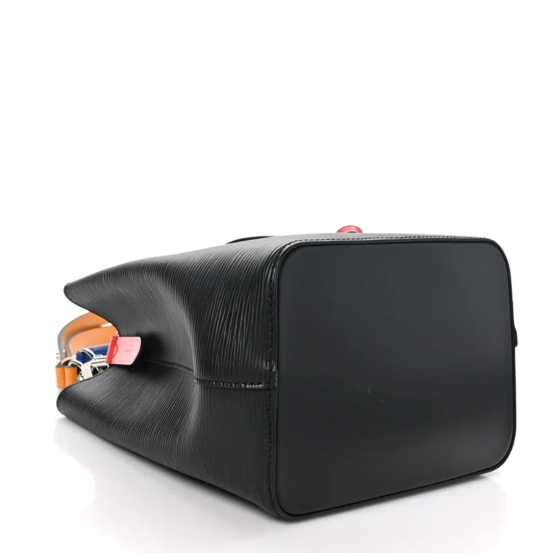 LOUIS VUITTON NEONOE BB BLACK/SAFRAN EPI LEATHER SILVER HARDWARE - Image 6